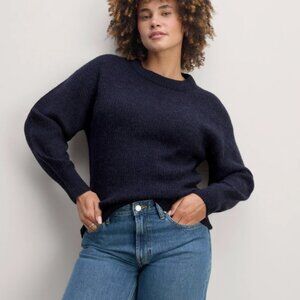 NWT Everlane The Alpaca Crew Sz XS Navy